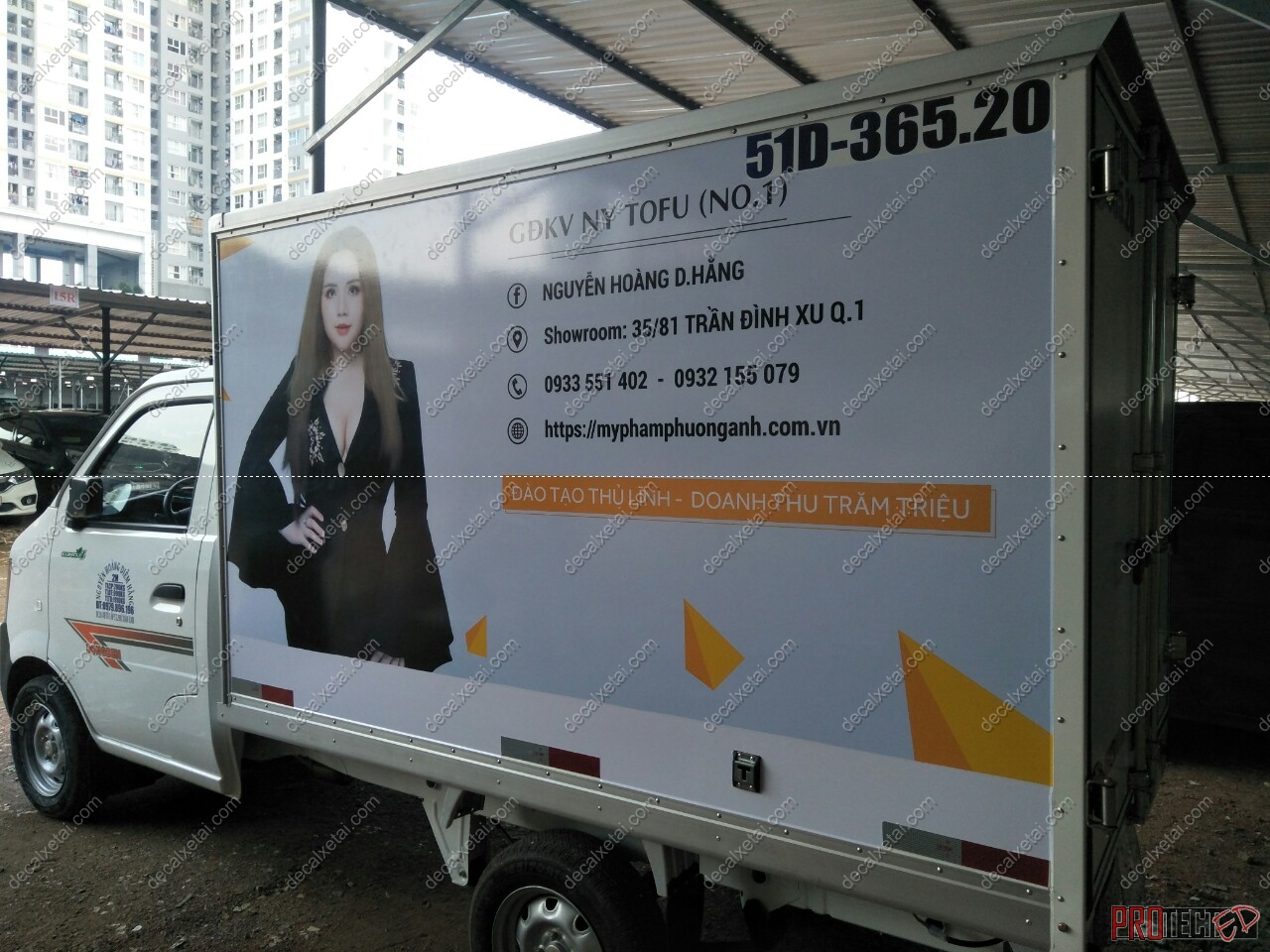 dán decal xe tải 