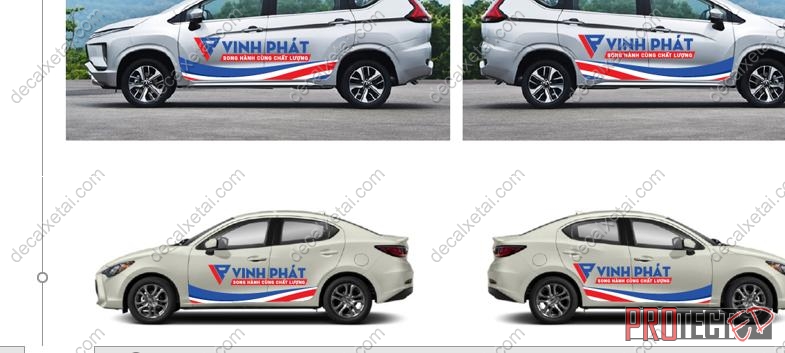 dán decal xe tải Vinh Phát - thiết kế decal xe công ty