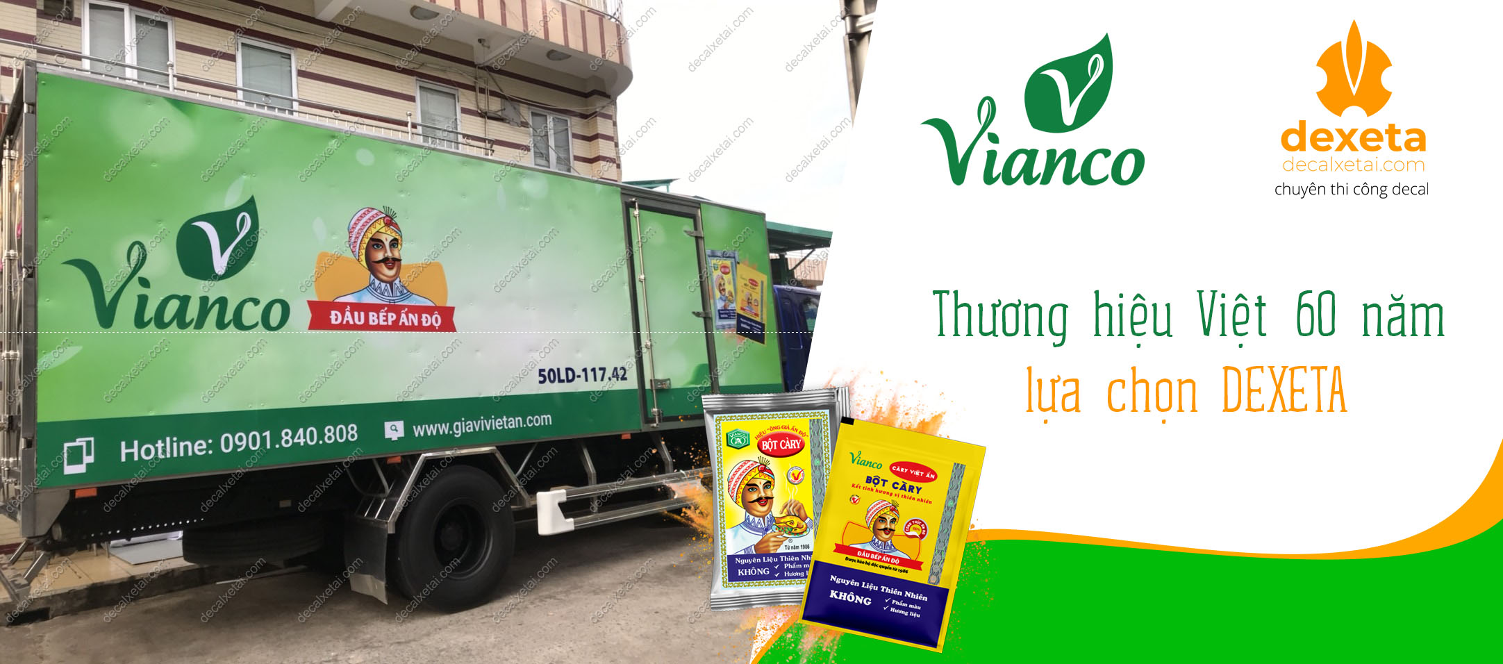 Thương hiệu Việt 60 năm VIANCO chọn dán đề can xe tải tại DEXETA